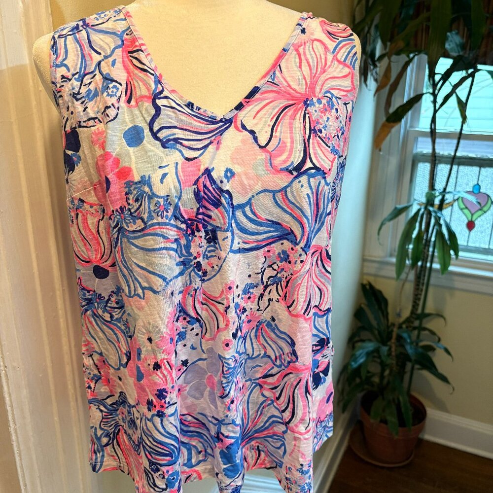 Lilly Pulitzer Gigi Top, sleeveless EUC XL